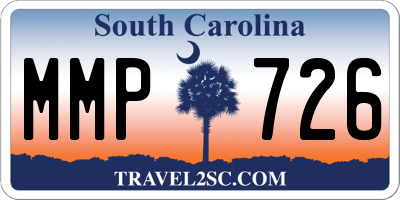 SC license plate MMP726