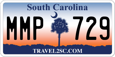SC license plate MMP729