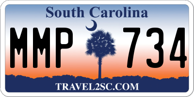 SC license plate MMP734