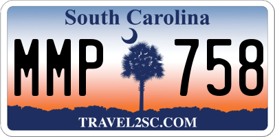 SC license plate MMP758