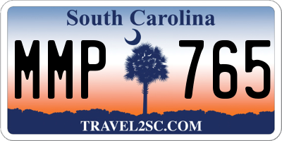 SC license plate MMP765