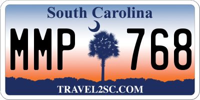 SC license plate MMP768