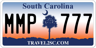 SC license plate MMP777