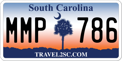SC license plate MMP786