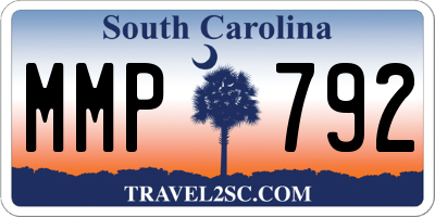 SC license plate MMP792