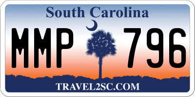 SC license plate MMP796