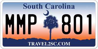 SC license plate MMP801