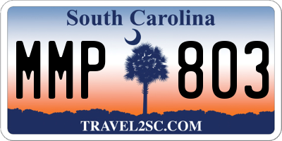 SC license plate MMP803