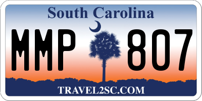 SC license plate MMP807