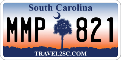 SC license plate MMP821