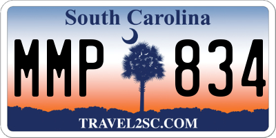 SC license plate MMP834