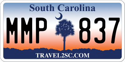 SC license plate MMP837