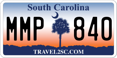 SC license plate MMP840