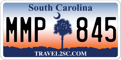 SC license plate MMP845
