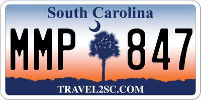 SC license plate MMP847
