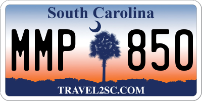 SC license plate MMP850