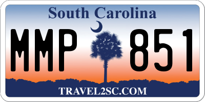 SC license plate MMP851