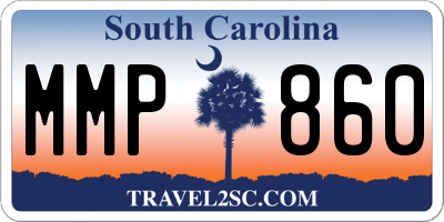 SC license plate MMP860