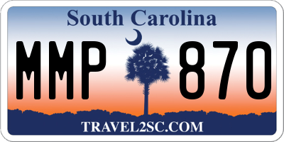 SC license plate MMP870