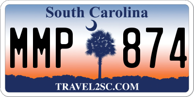 SC license plate MMP874