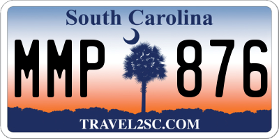SC license plate MMP876