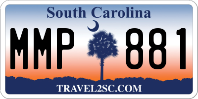 SC license plate MMP881