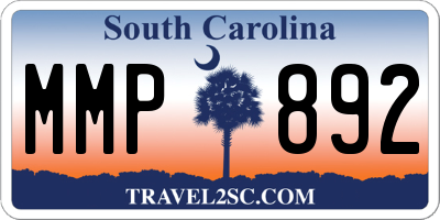 SC license plate MMP892
