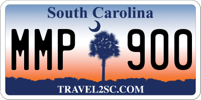 SC license plate MMP900