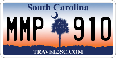 SC license plate MMP910
