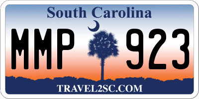 SC license plate MMP923