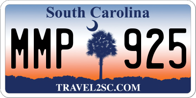 SC license plate MMP925