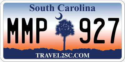 SC license plate MMP927