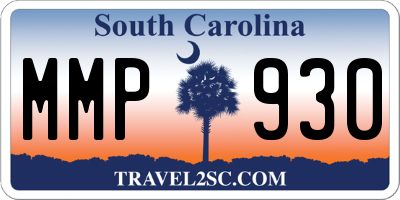 SC license plate MMP930