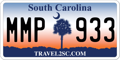 SC license plate MMP933