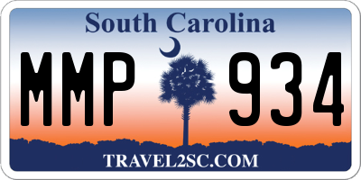 SC license plate MMP934
