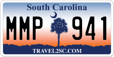 SC license plate MMP941