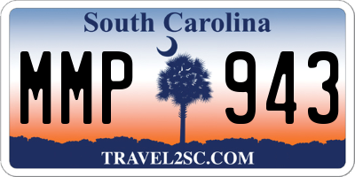 SC license plate MMP943