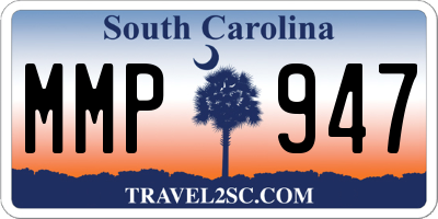 SC license plate MMP947