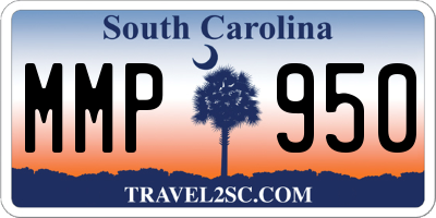 SC license plate MMP950