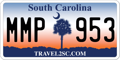 SC license plate MMP953