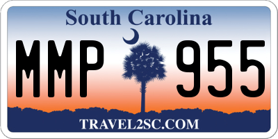 SC license plate MMP955