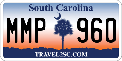 SC license plate MMP960