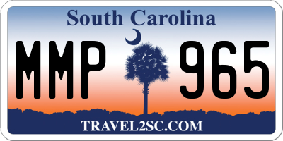 SC license plate MMP965