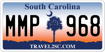 SC license plate MMP968