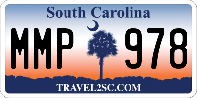 SC license plate MMP978