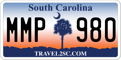 SC license plate MMP980