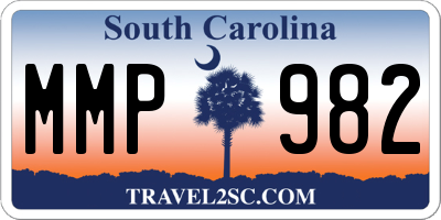 SC license plate MMP982