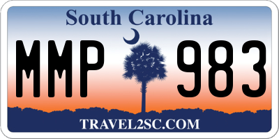 SC license plate MMP983
