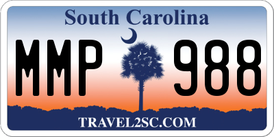 SC license plate MMP988