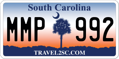 SC license plate MMP992